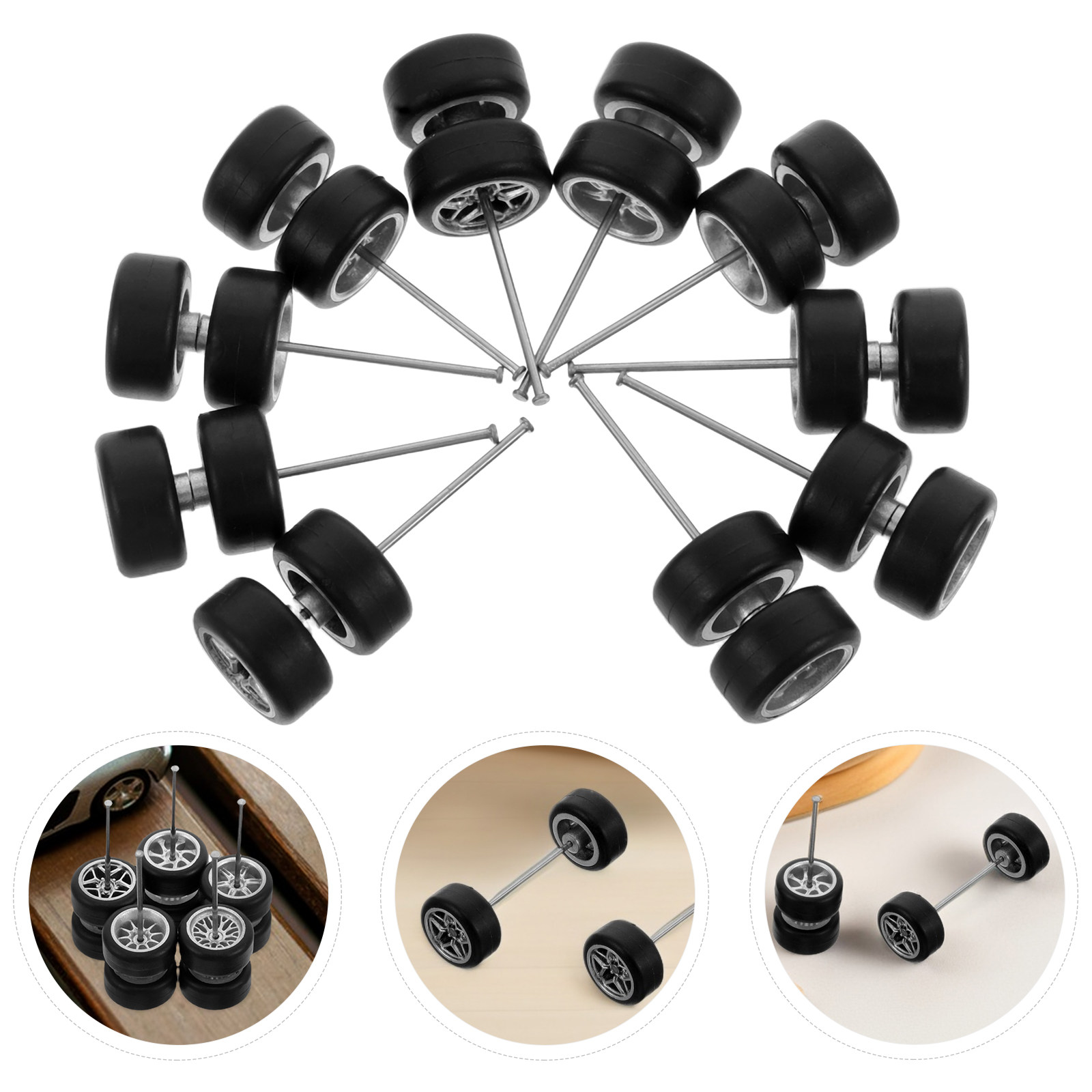 Rc Helicopter Mini - 5Pair Alloy Car Wheels Replacement Plastic