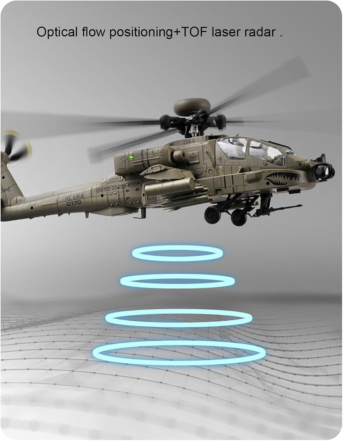 310MM 6CH C170 AH-64D Remote C - Rc Helicopter Large avis et prix