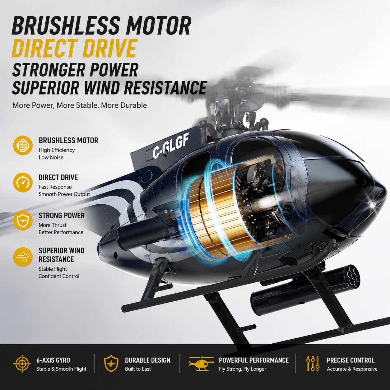 K300 6CH RC Helicopter Brushle - Rc Helicopter Large avis et prix