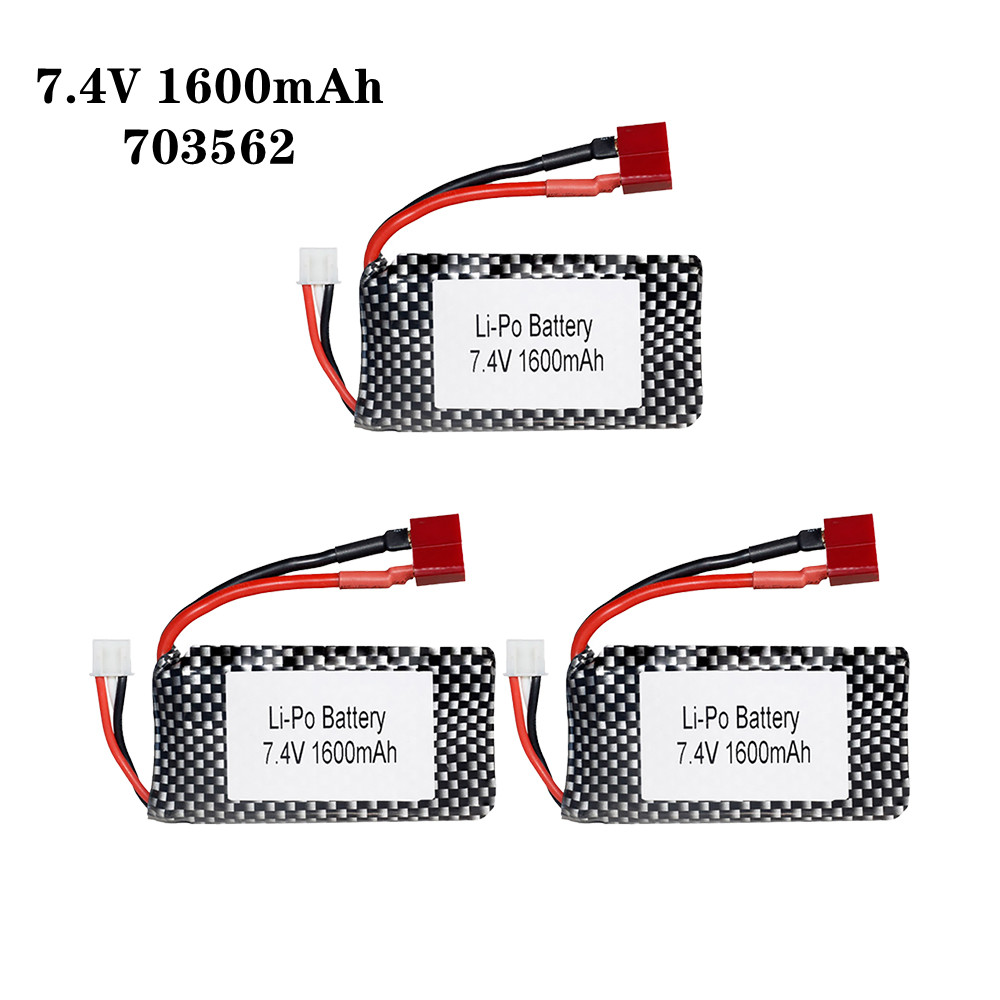1/2/3pcs/Lot 7.4v 1600mah 7035 - Rc Helicopter Parts avis et prix