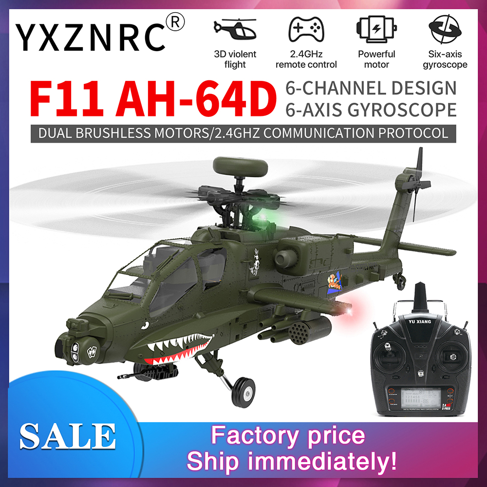 YXZNRC F11 AH-64D Apache RC He - Rc Helicopter Gyro avis et prix